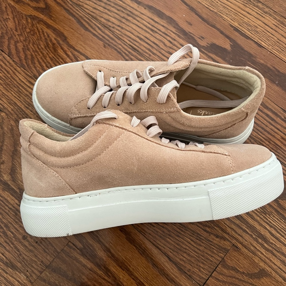 Pink Suede Platform Sneaker